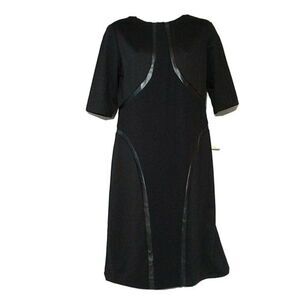 JJ Julia Jordan Women's Black Short Elbow Sleeves Sheath Dress Size 4
